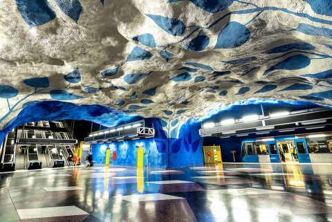 estación de metro t_centralen, estocolmo, suecia